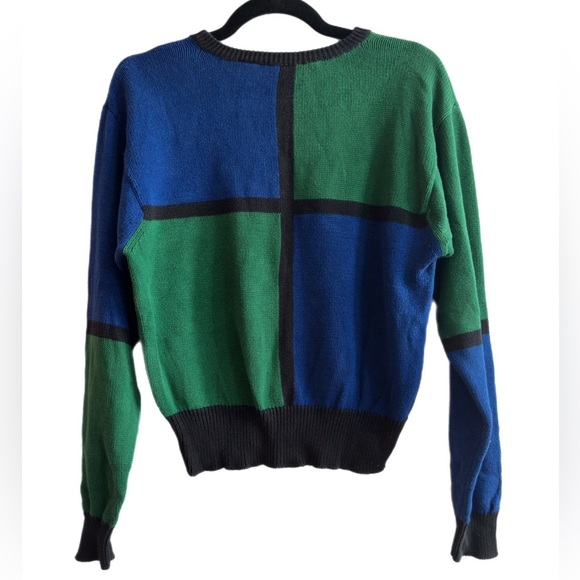 Vintage Liz Claiborne color-block sweater - Picture 2 of 3
